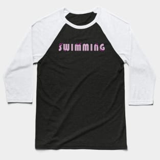 Pink swimming love Baseball T-Shirt